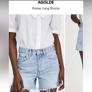 AGOLDE Parker Long Shorts Size 28 color Swapmeet